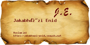 Jakabházi Enid névjegykártya